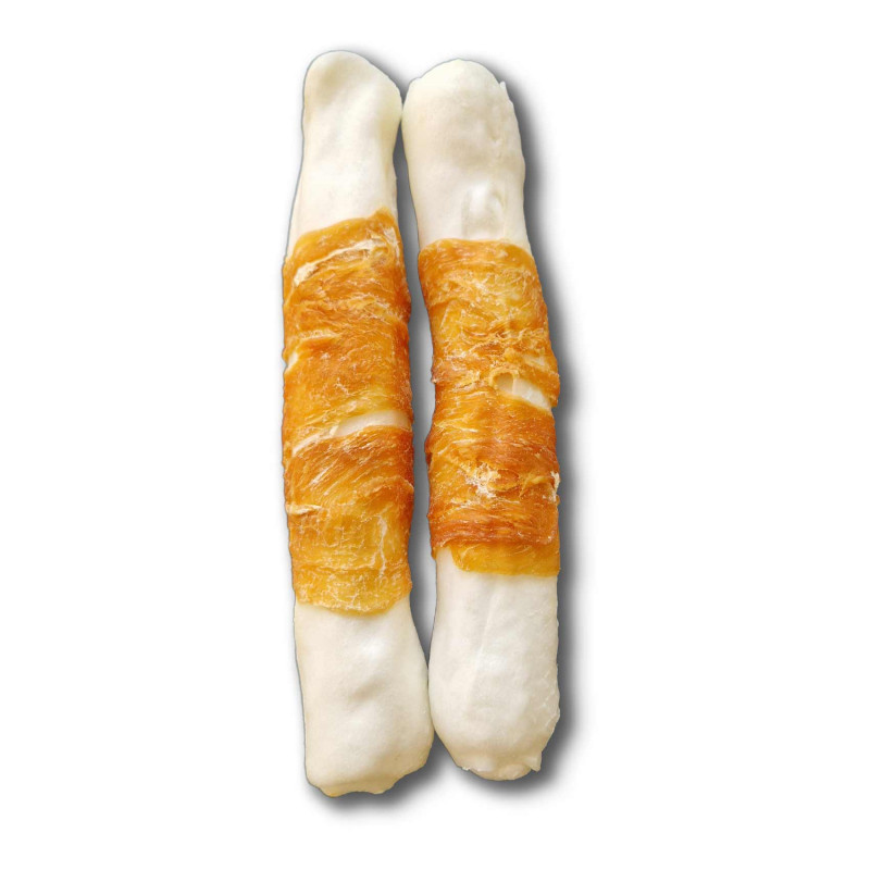 2 x ROULEAU SOUFFLÉ BLANC ENROBÉ DE POULET 20-21 CM