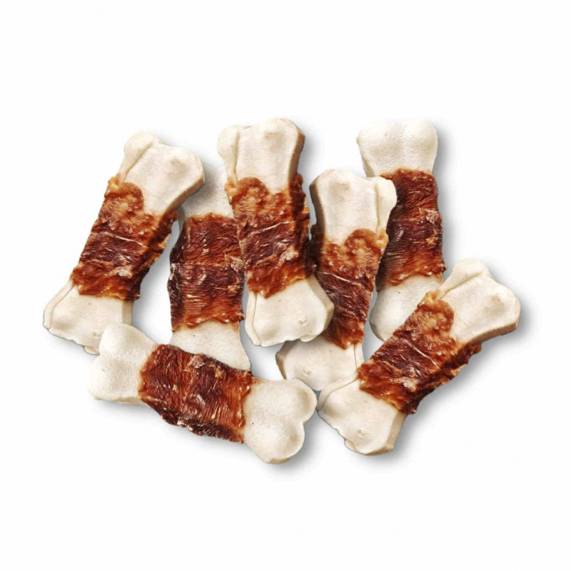 7 x OS PRESSÉ BLANC ENROBÉ DE CANARD 7,5cm