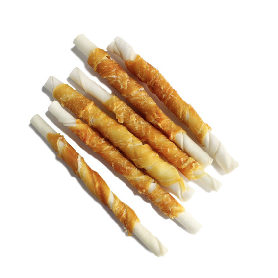 20 sticks torsadés blancs enrobés de poulet 5