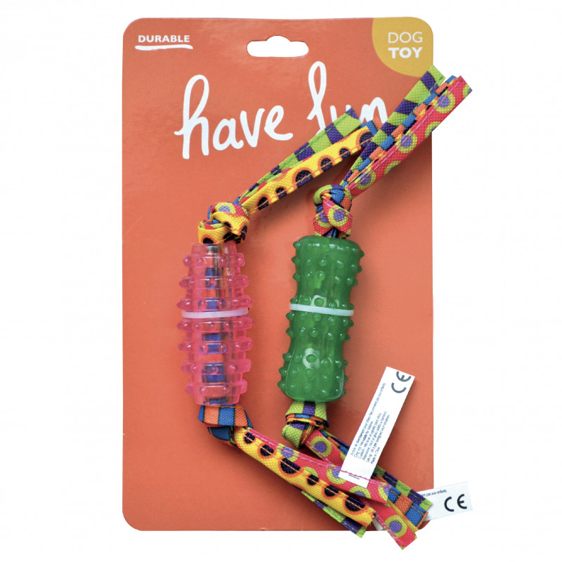 Set de 2 jouets TPR avec bandes de tissus