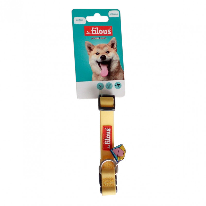 Collier chien en silicone taille S