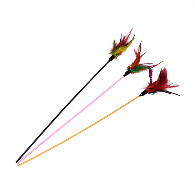 Canne à pêche avec plumes et grelot