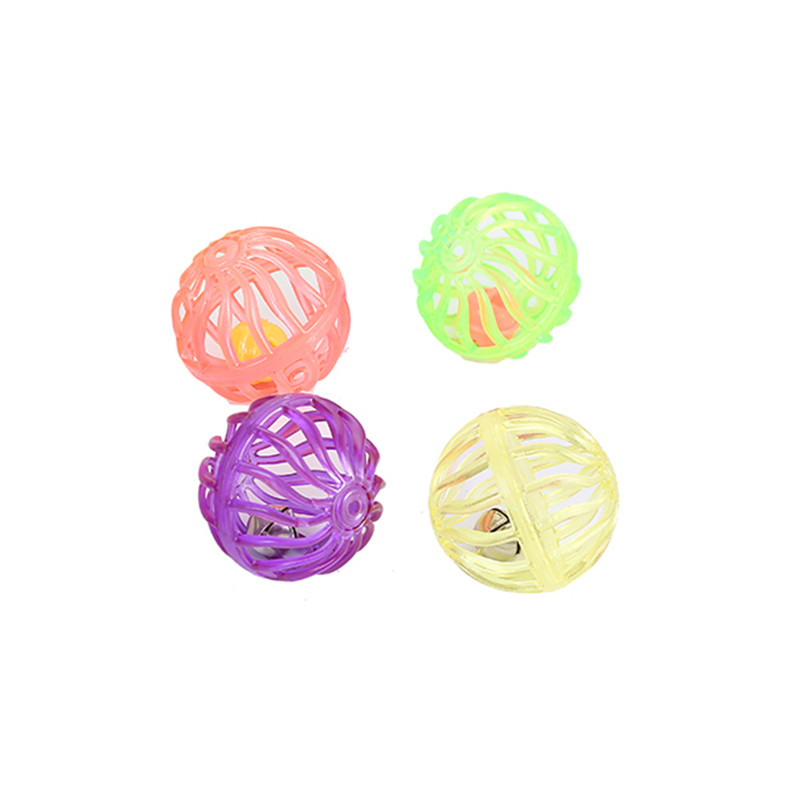 set de 4 balles colorées avec grelot