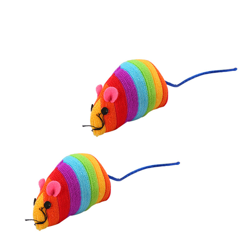 set de 2 souris rainbow avec catnip